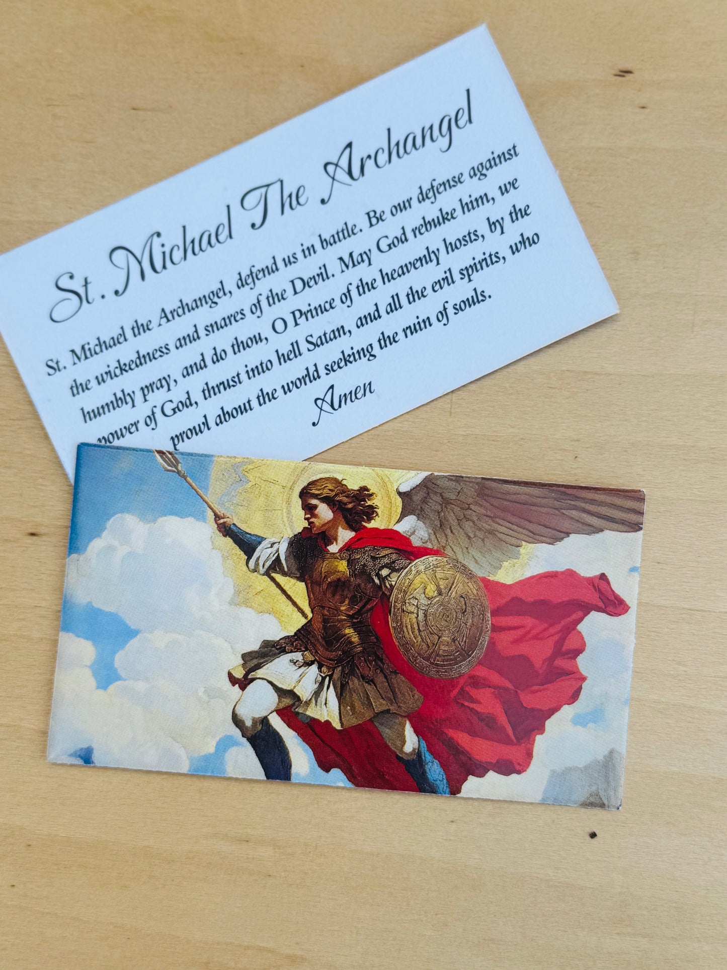 Saint Michael Prayer Card