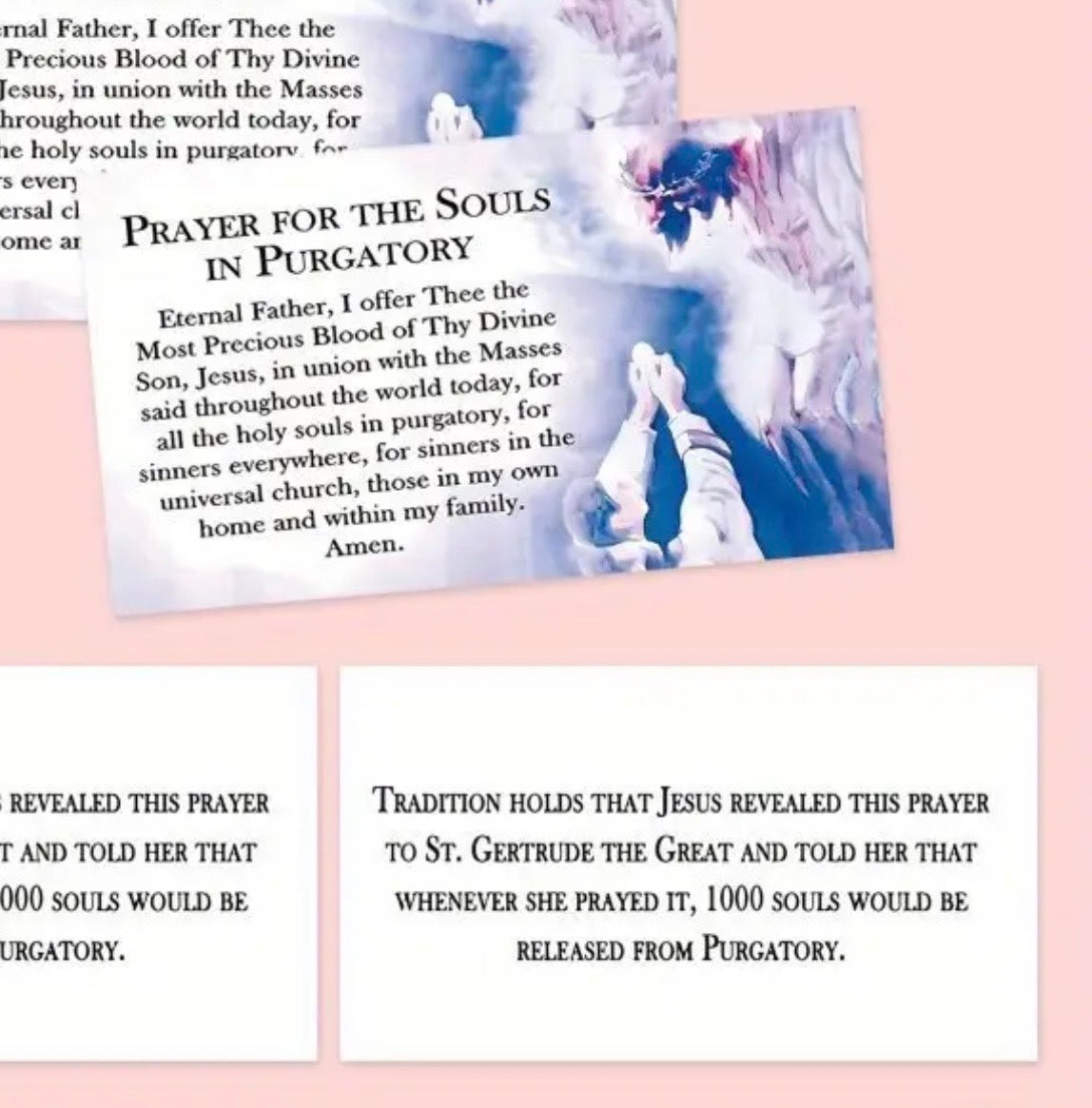 Saint Gertrude Prayer Card