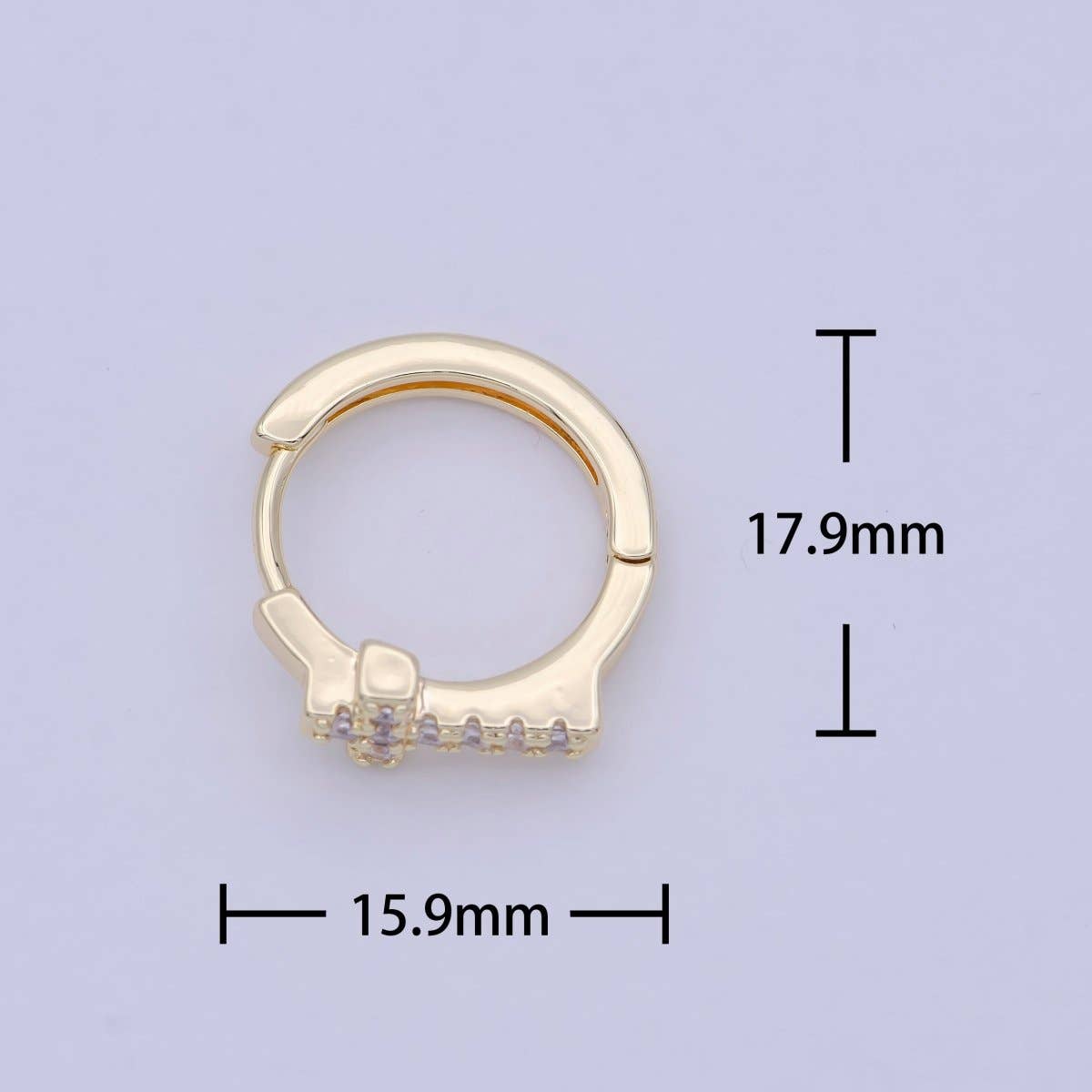 Minimalist Cross Gold Hoop Earring Religious Jewelry Wholesale Earring T-339