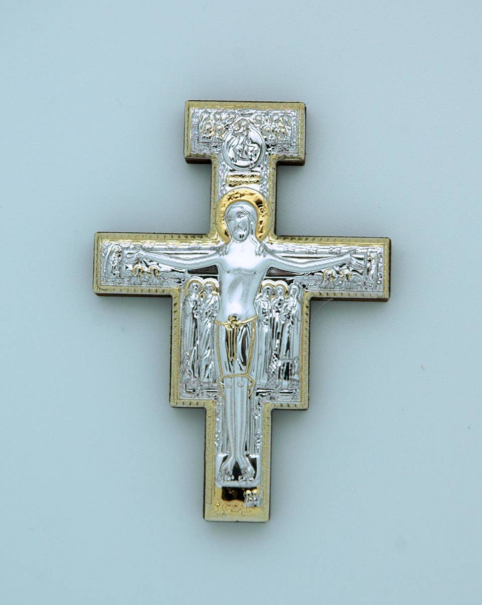 Italian San Damiano Silver Plated Wall Cross