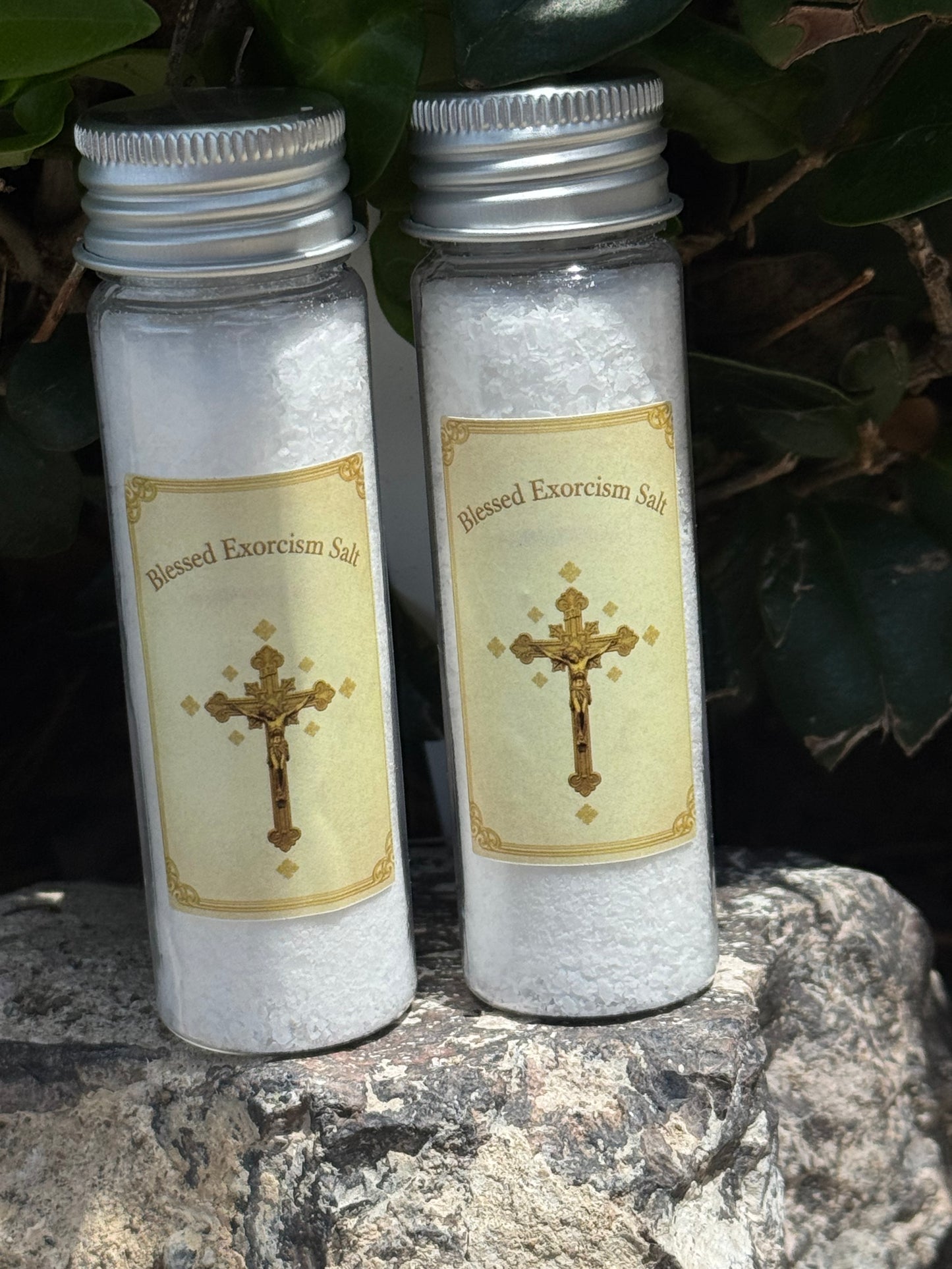 Two Large Vials of Exorcism Salt