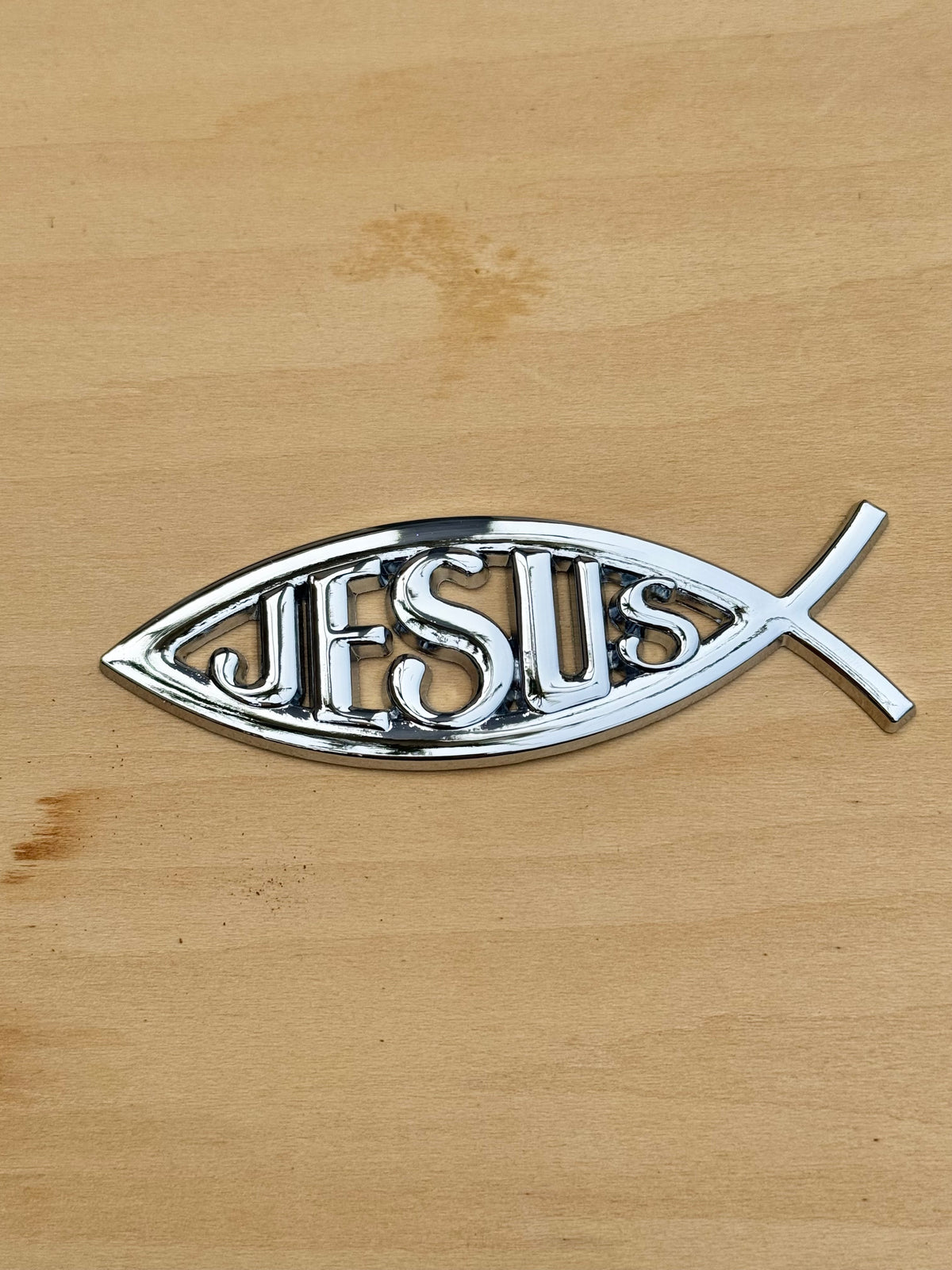 Auto Emblem Fish JESUS The Ichthus Symbol For Cars