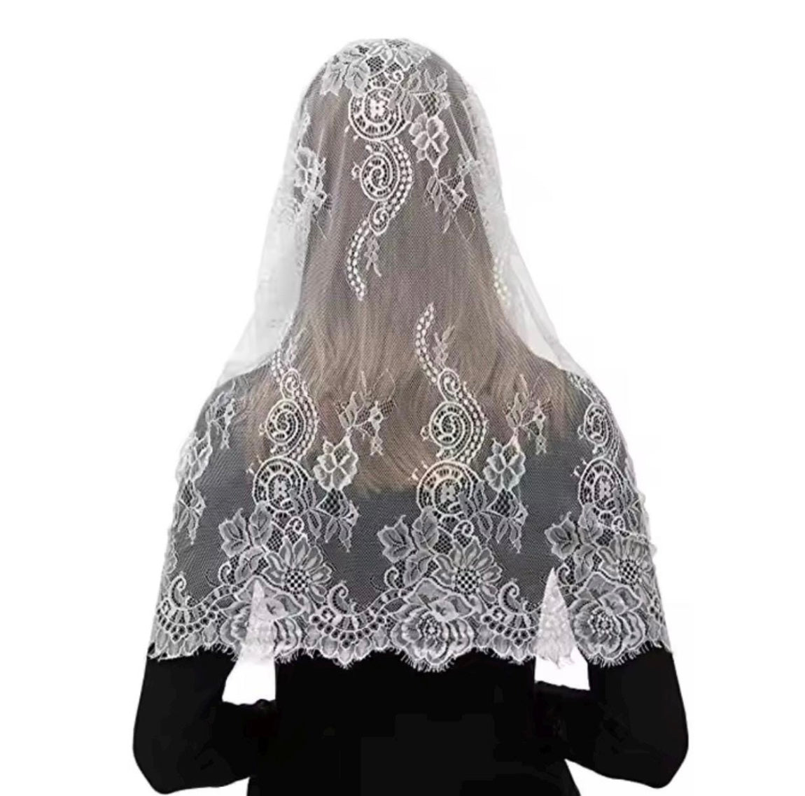 Elegant Veil Vintage Styled Mantilla Church Veil