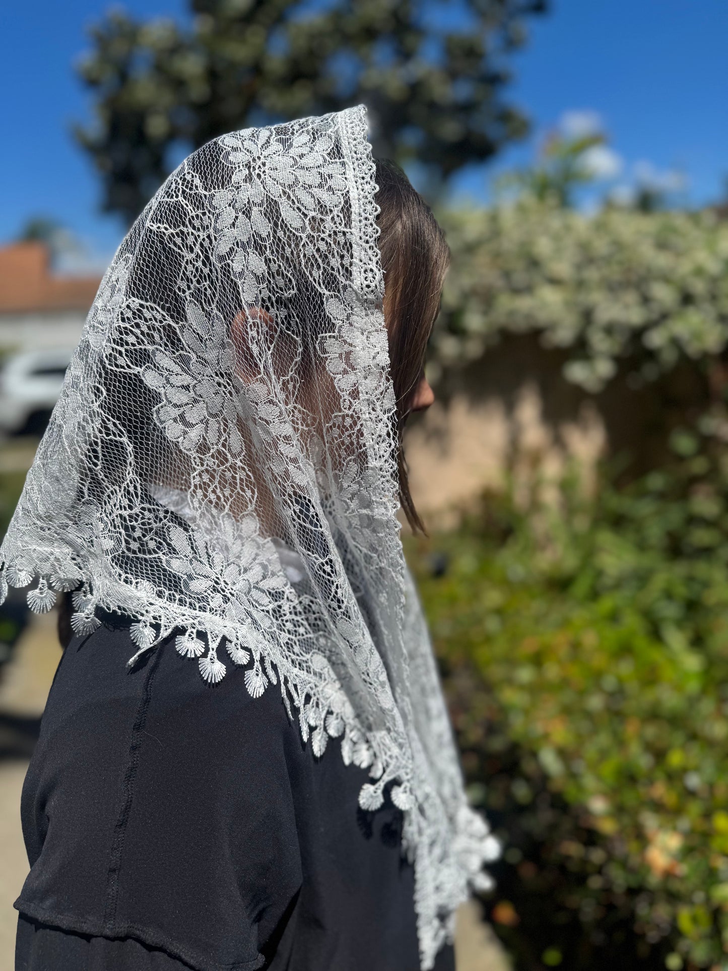 Tassel Lace Veil Mantilla