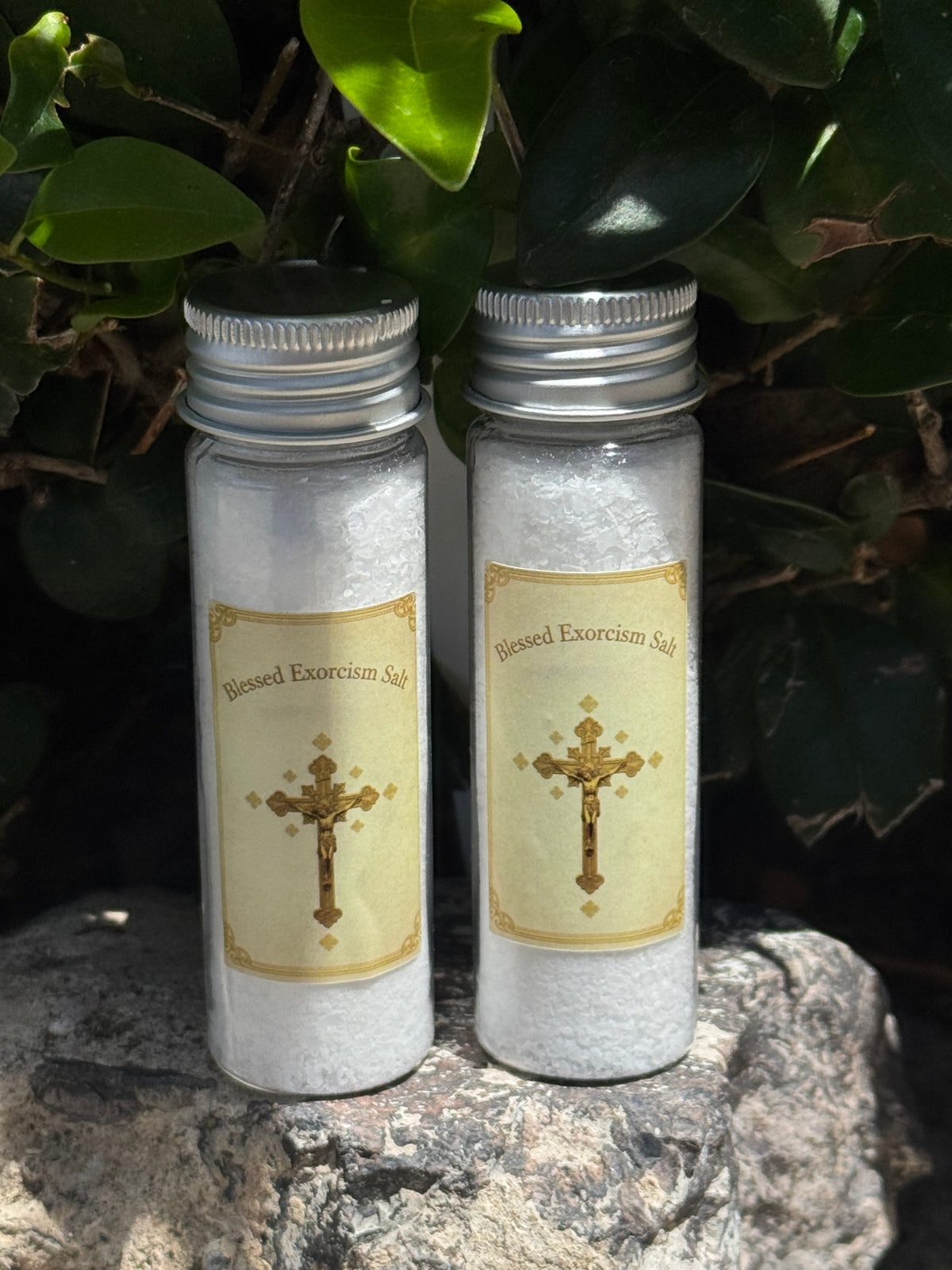 Two Large Vials of Exorcism Salt