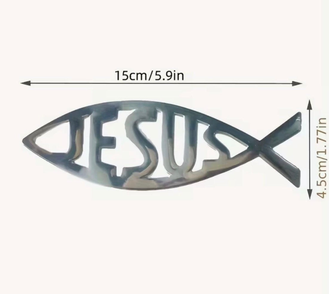 Jesus Fish Sticker The Ichthus Symbol