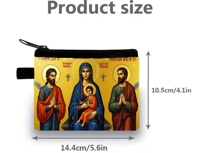 Blessed Mother with Baby Jesus Icon Rosary Pouch