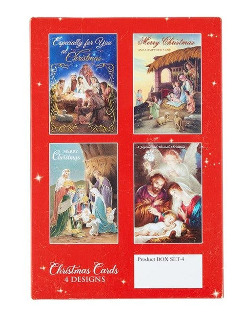 Boxed Christmas Cards - Nativity (4 Asst) - 12 cards/bx