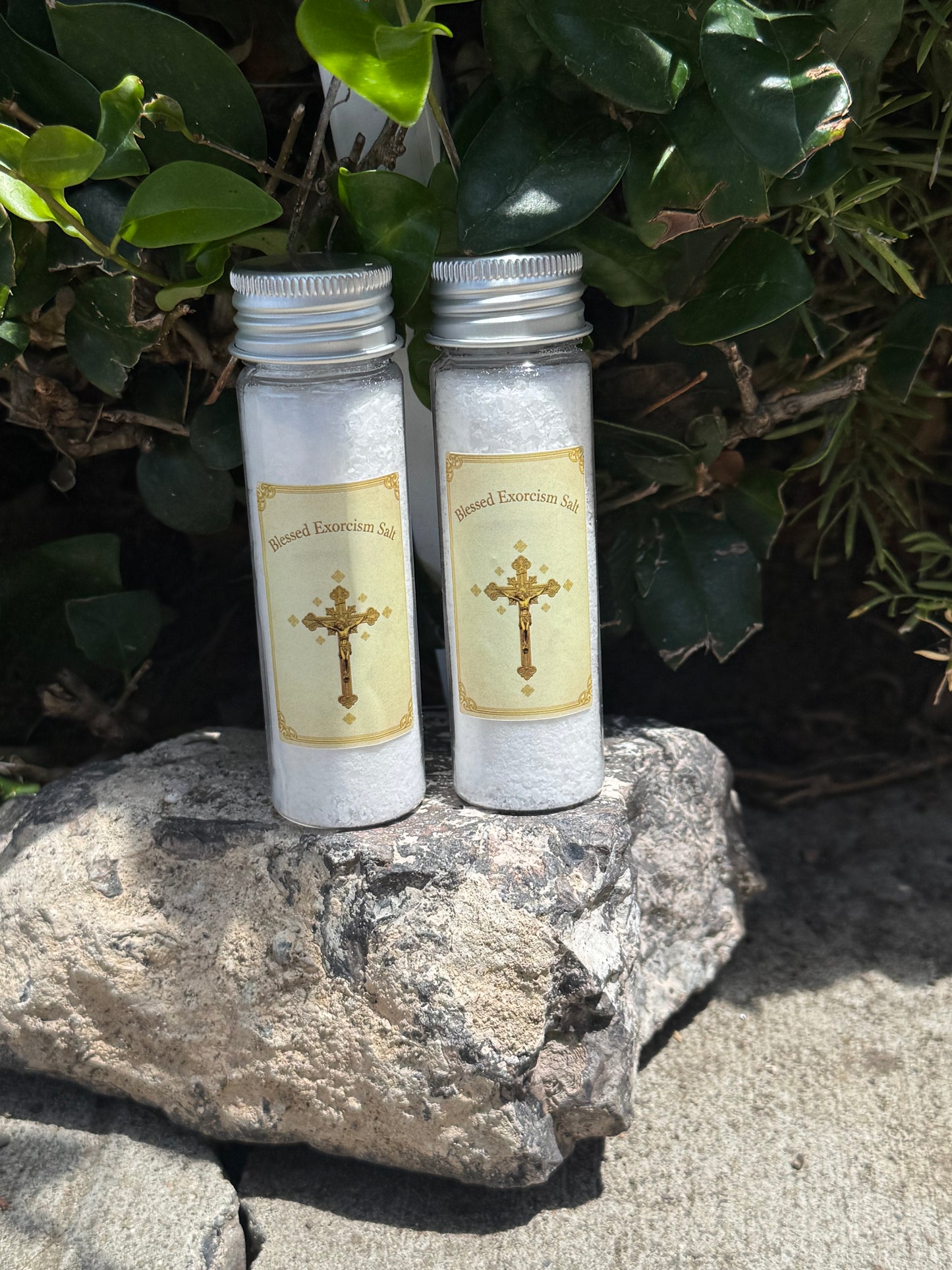 Two Large Vials of Exorcism Salt