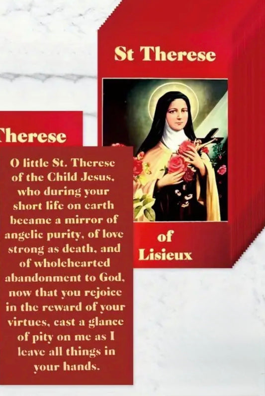 Saint Therese Prayer Card