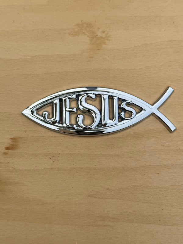 Auto Emblem Fish JESUS The Ichthus Symbol For Cars