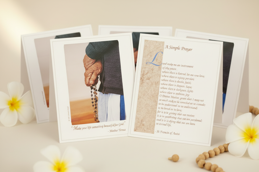 Blessings of Mother Teresa Historical Peace Prayer Card Bundle