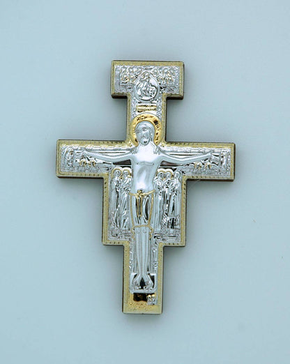 Italian San Damiano Silver Plated Wall Cross