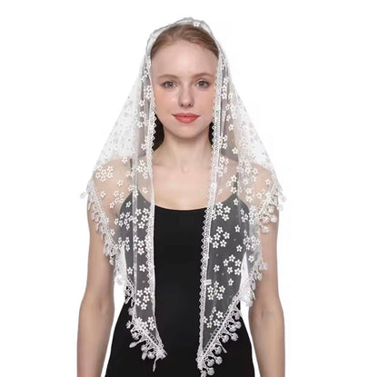 Tassel Lace Veil Mantilla