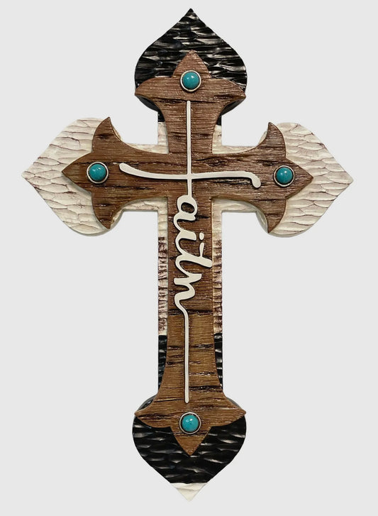 Faith Cross with Turquoise
