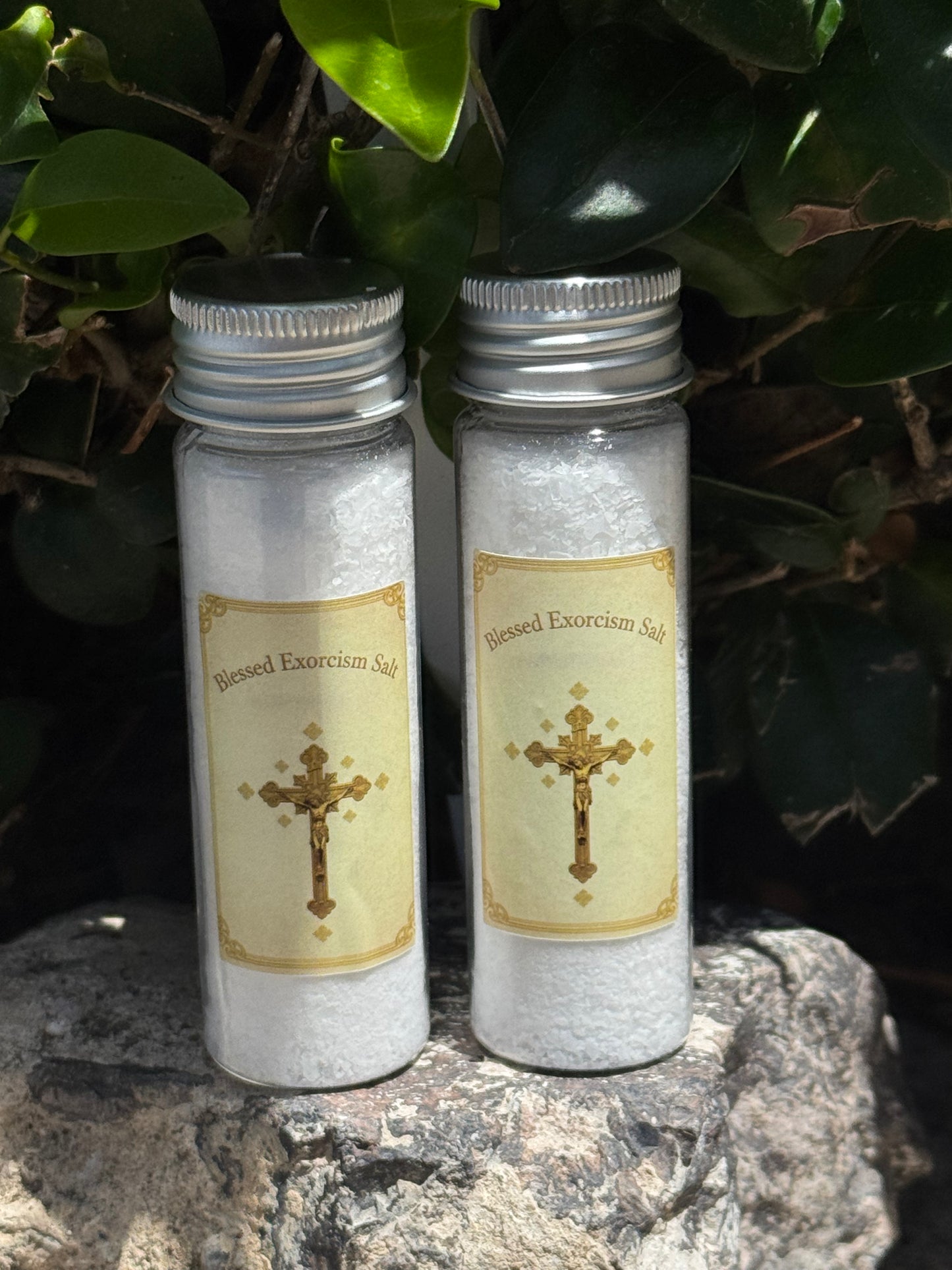 Two Large Vials of Exorcism Salt