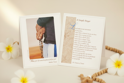 Blessed Mother Teresa Memorial Prayer Card 10 Piece Set