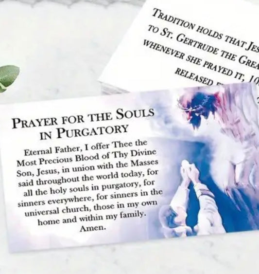 Saint Gertrude Prayer Card