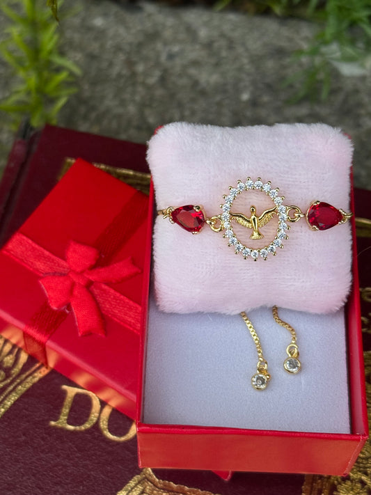 Holy Spirit Adjustable Bracelet 14K Gold Plated