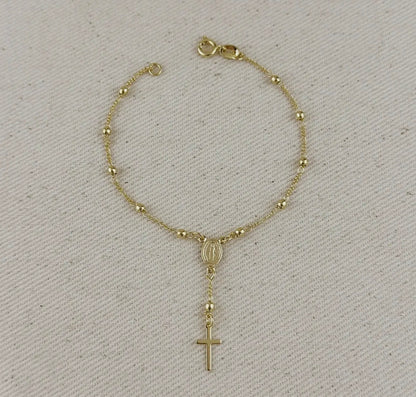 Preorder: August 2026 18k Gold Filled Figaro Rosary Bracelet
