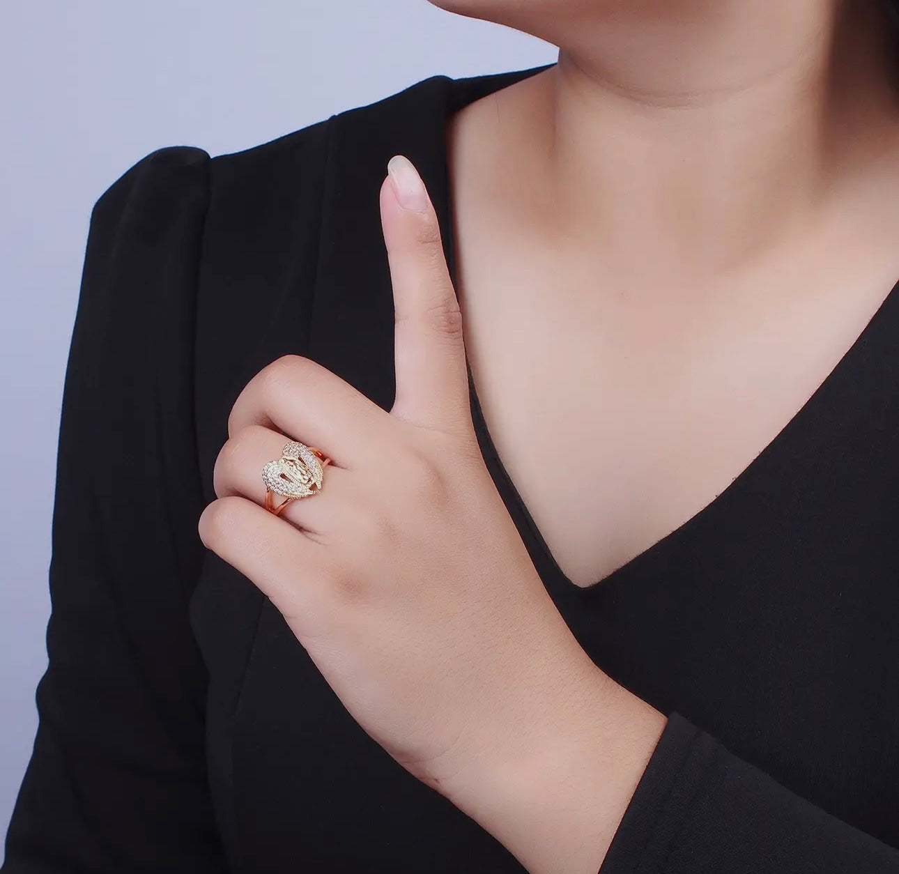 Gold Plated Our Lady of Guadalupe Ring Adjustable Virgen de Guadalupe