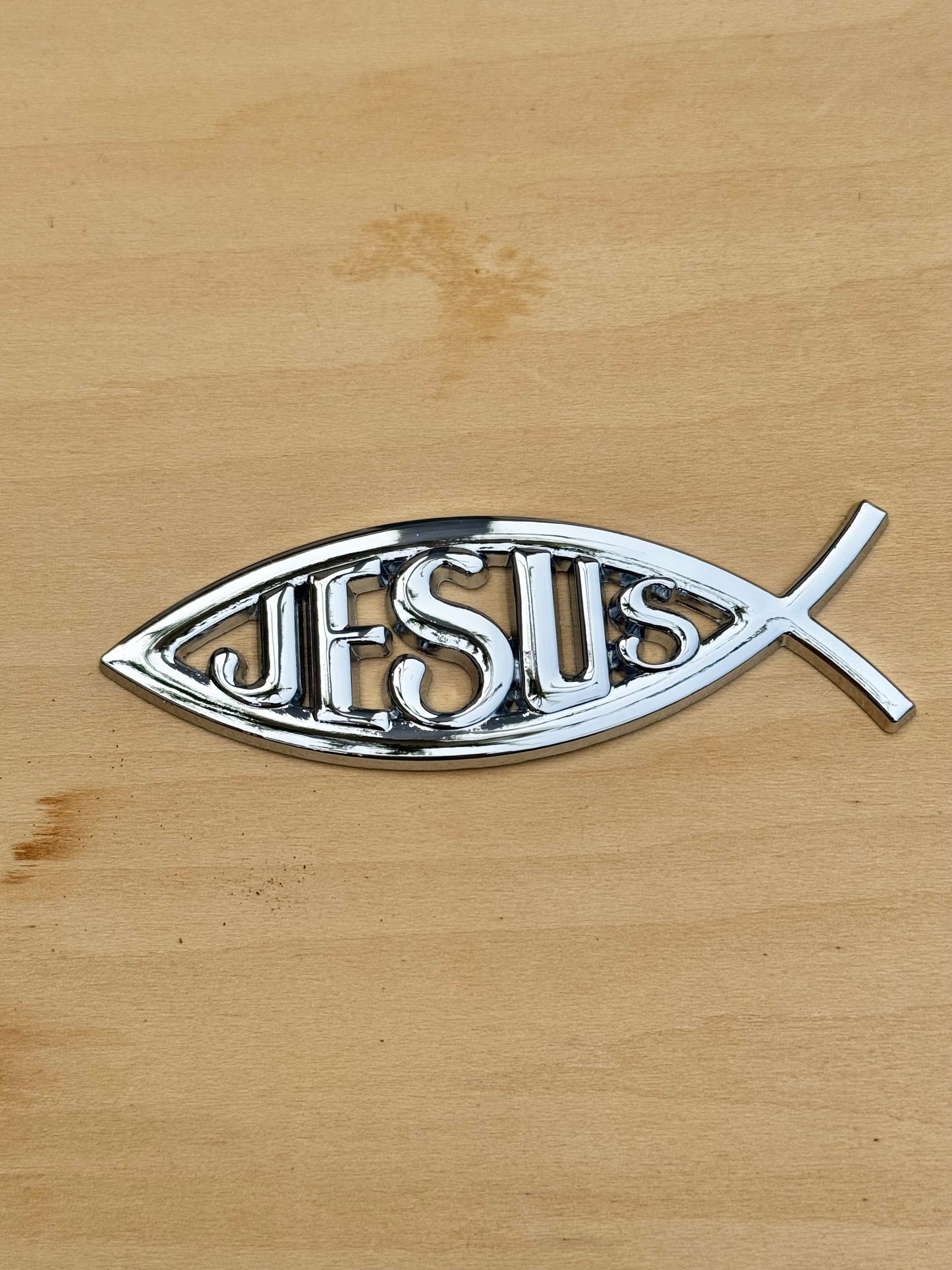 Auto Emblem Fish JESUS The Ichthus Symbol For Cars