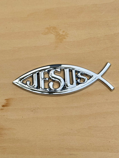 Auto Emblem Fish JESUS The Ichthus Symbol For Cars