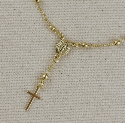 Preorder: August 2026 18k Gold Filled Figaro Rosary Bracelet
