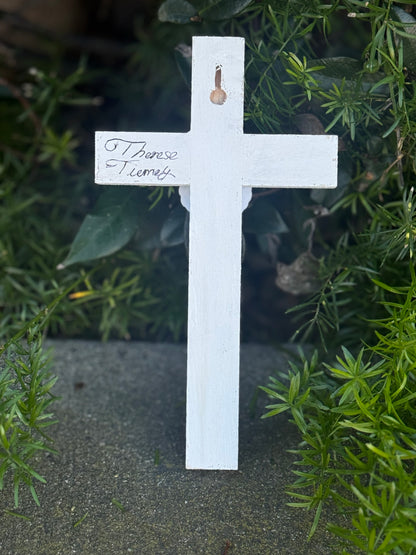 Adorable Lamb of God Cross Hand Painted