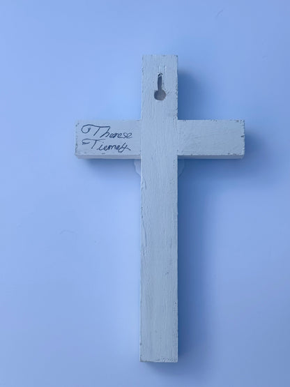 Adorable Lamb of God Cross Hand Painted