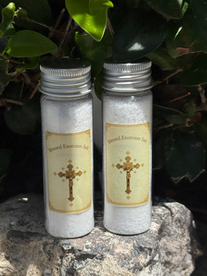 Two Large Vials of Exorcism Salt