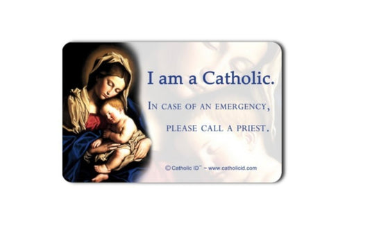Catholic ID Card - Holy Card "I am a Catholic"