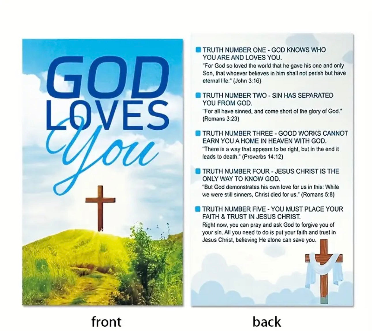 God Loves You Bible Verse Card
