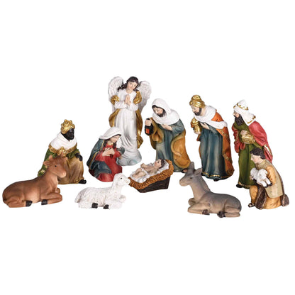 Nativity 11 Piece 3H Holy Family Animals