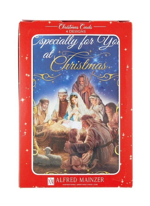 Boxed Christmas Cards - Nativity (4 Asst) - 12 cards/bx