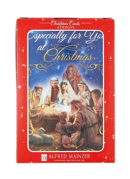 Boxed Christmas Cards - Nativity (4 Asst) - 12 cards/bx
