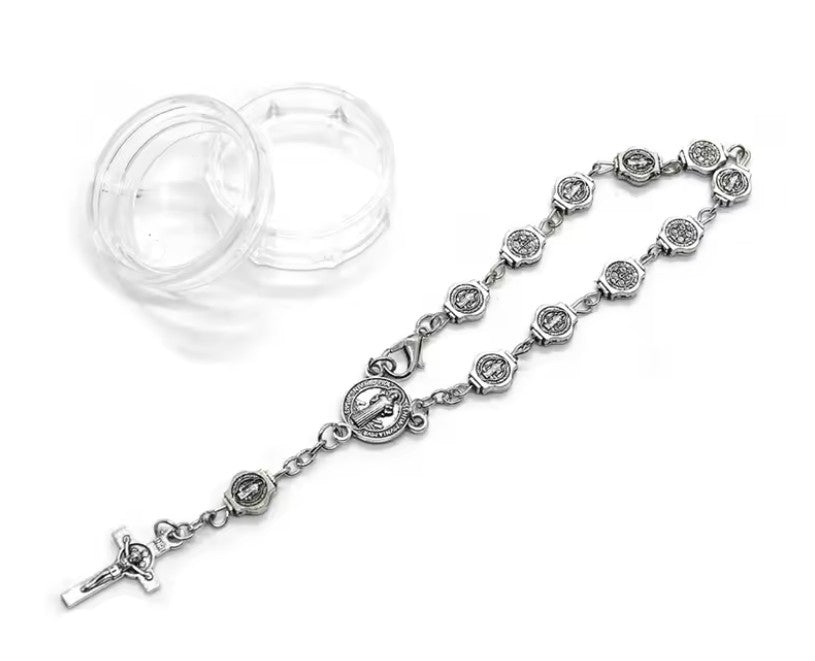 Saint Benedict One Decade Rosary with Clasp