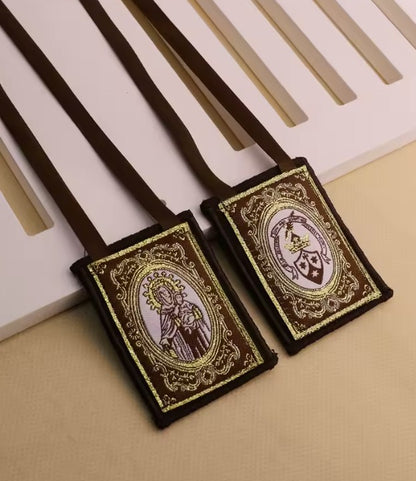 Our Lady of Mount Carmel Brown Wool Scapular