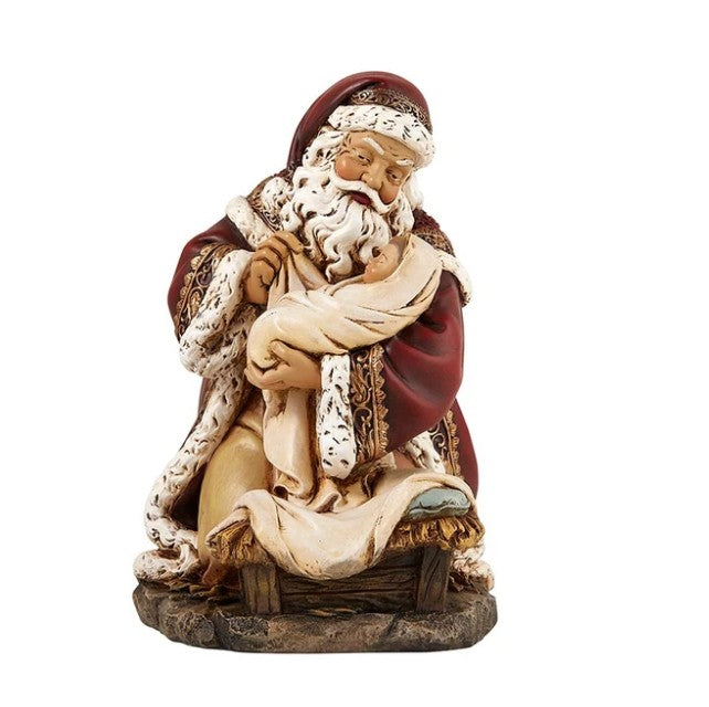7" H Adoring Santa Figurine