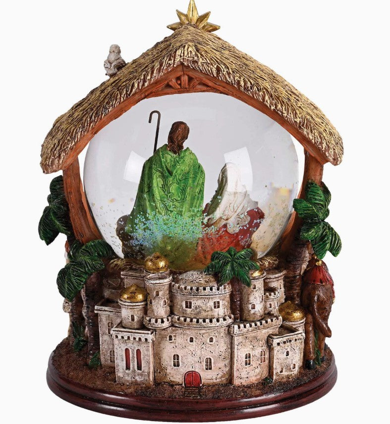 Waterglobe Nativity with Animals Kings