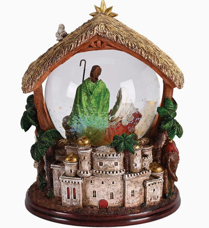 Waterglobe Nativity with Animals Kings
