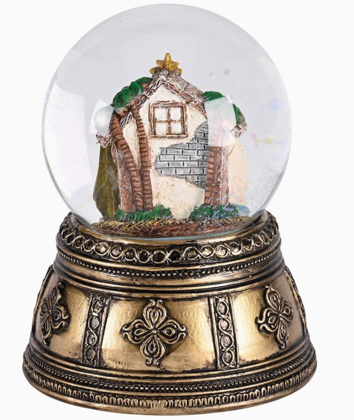 Waterglobe Nativity Gold Base