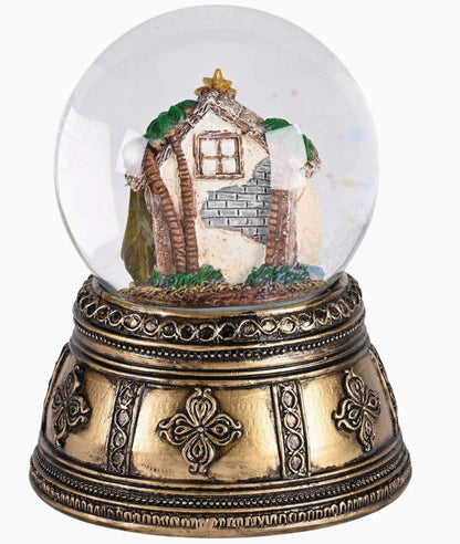 Waterglobe Nativity Gold Base