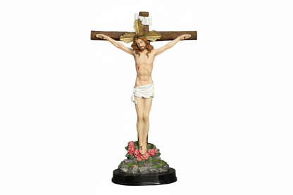 Crucifix with white background