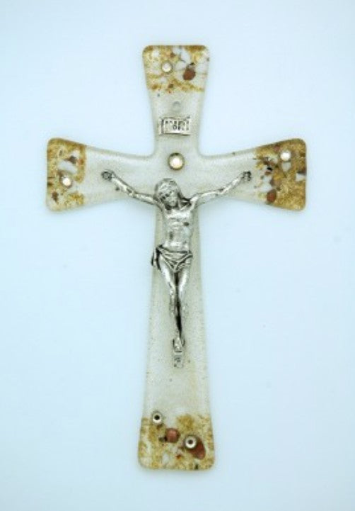 Italian Murano Glass Crucifix
