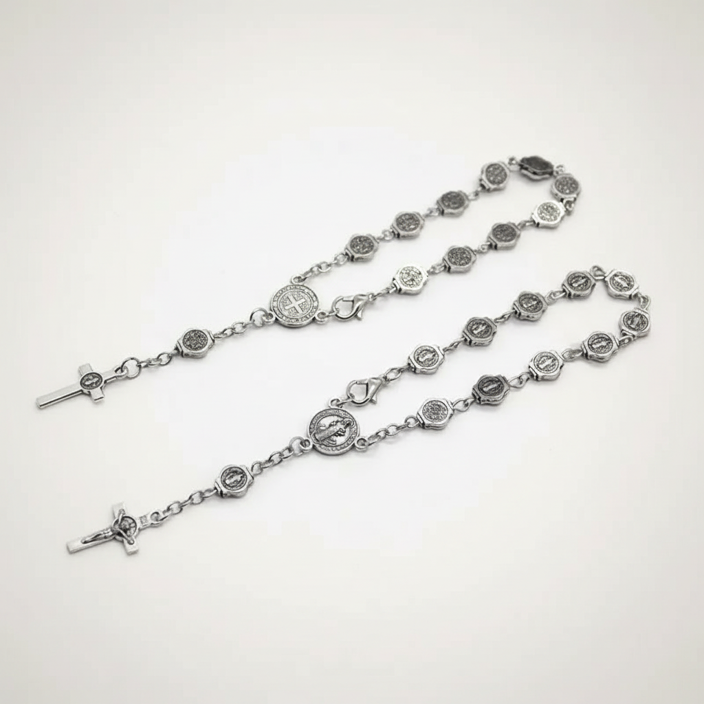 Saint Benedict One Decade Rosary with Clasp - Professional
