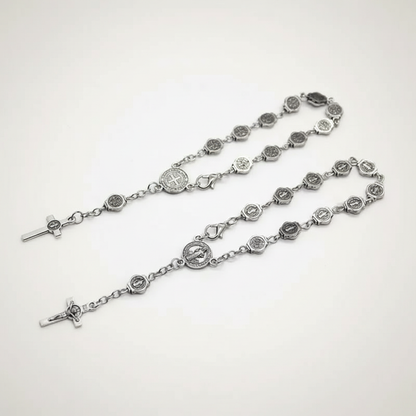 Saint Benedict One Decade Rosary with Clasp - Professional